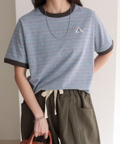 fredy emue(フレディエミュ)の「【GEVACO/ゲバコ】別注リンガー半袖Tシャツ(Tシャツ/カットソー・レディース・オレンジ系その他/グレー系その他/ホワイト系その他/ブルー系その他・38)」の9枚目の写真