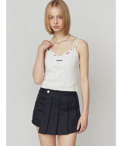 EMODA（エモダ）の「アイレットレイヤードキャミソール（キャミソール・レディース・グレー/ホワイト/ブラック・FREE）」の22枚目の写真