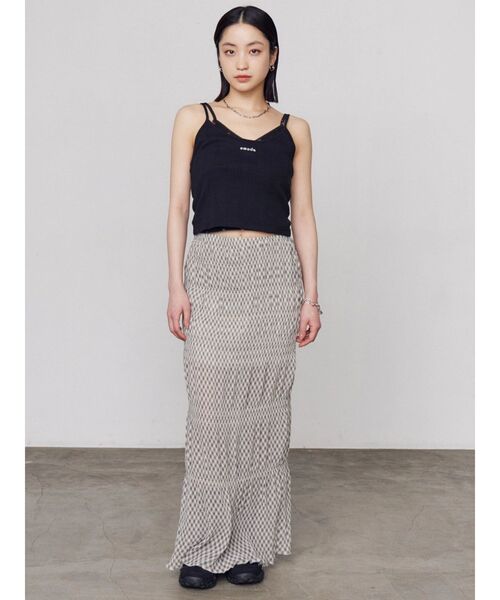 EMODA（エモダ）の「アイレットレイヤードキャミソール（キャミソール・レディース・グレー/ホワイト/ブラック・FREE）」の5枚目の写真