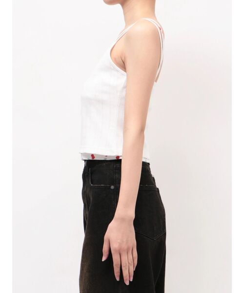 EMODA（エモダ）の「アイレットレイヤードキャミソール（キャミソール・レディース・グレー/ホワイト/ブラック・FREE）」の8枚目の写真