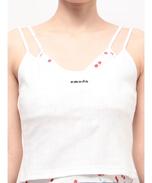 EMODA（エモダ）の「アイレットレイヤードキャミソール（キャミソール・レディース・グレー/ホワイト/ブラック・FREE）」の10枚目の写真