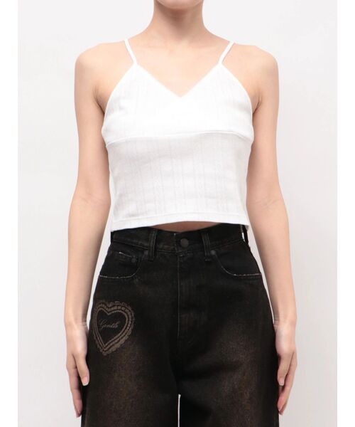 EMODA（エモダ）の「アイレットレイヤードキャミソール（キャミソール・レディース・グレー/ホワイト/ブラック・FREE）」の15枚目の写真