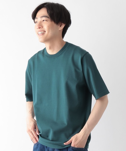 GLOBAL WORK(グローバルワーク)の「アンチピリングハイゲージニット/クルー/半袖/646783(Tシャツ/カットソー・メンズ・ネイビー/ブラック/チャコールグレー/ライトグレー/ワインレッド/グリーン・MEDIUM/X-LARGE/SMALL/LARGE)」の4枚目の写真