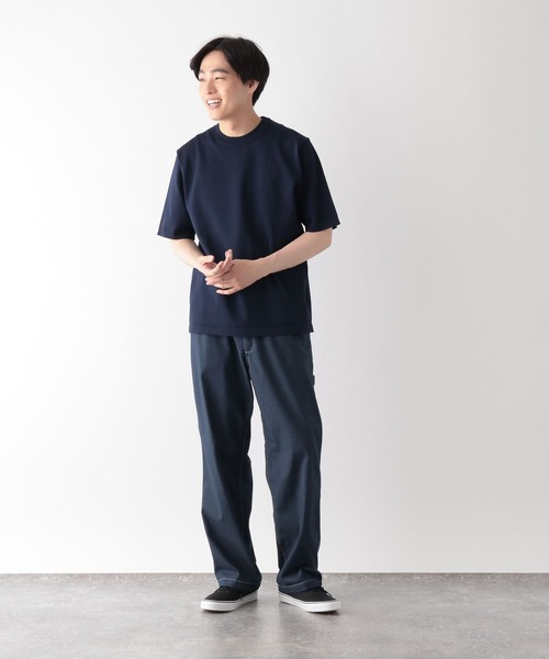 GLOBAL WORK(グローバルワーク)の「アンチピリングハイゲージニット/クルー/半袖/646783(Tシャツ/カットソー・メンズ・ネイビー/ブラック/チャコールグレー/ライトグレー/ワインレッド/グリーン・MEDIUM/X-LARGE/SMALL/LARGE)」の22枚目の写真