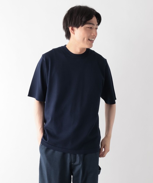 GLOBAL WORK(グローバルワーク)の「アンチピリングハイゲージニット/クルー/半袖/646783(Tシャツ/カットソー・メンズ・ネイビー/ブラック/チャコールグレー/ライトグレー/ワインレッド/グリーン・MEDIUM/X-LARGE/SMALL/LARGE)」の21枚目の写真