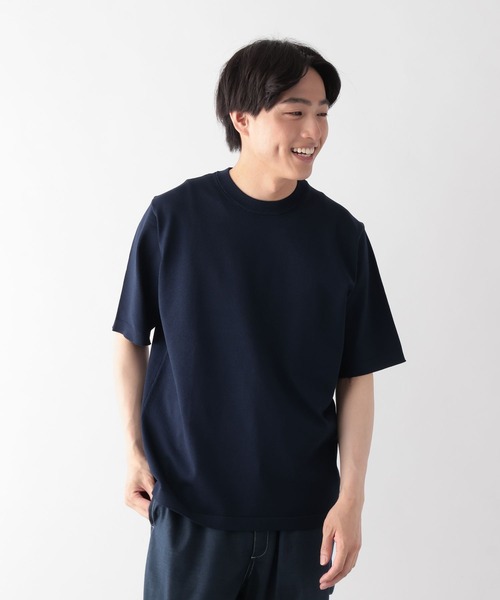 GLOBAL WORK(グローバルワーク)の「アンチピリングハイゲージニット/クルー/半袖/646783(Tシャツ/カットソー・メンズ・ネイビー/ブラック/チャコールグレー/ライトグレー/ワインレッド/グリーン・MEDIUM/X-LARGE/SMALL/LARGE)」の19枚目の写真