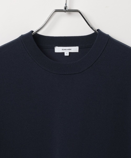 GLOBAL WORK(グローバルワーク)の「アンチピリングハイゲージニット/クルー/半袖/646783(Tシャツ/カットソー・メンズ・ネイビー/ブラック/チャコールグレー/ライトグレー/ワインレッド/グリーン・MEDIUM/X-LARGE/SMALL/LARGE)」の17枚目の写真