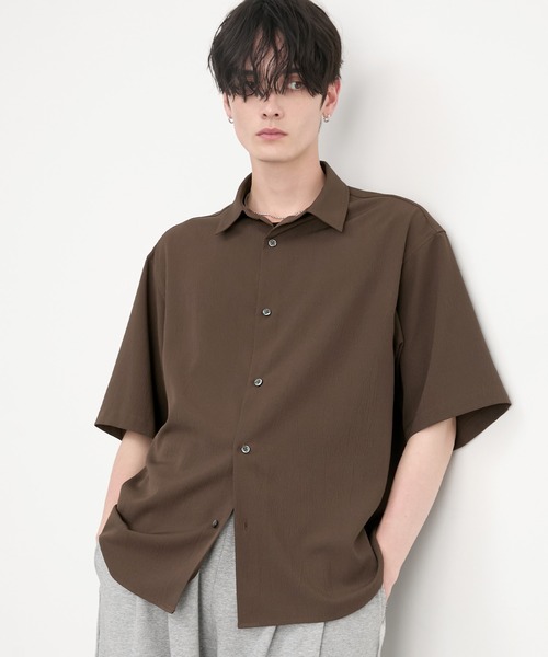 セール】【CIYOT】ドライタッチ 楊柳 レギュラーカラー クレープシャツ