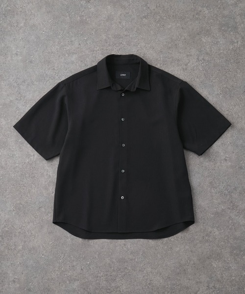 CIYOT（シヨウト）の「【CIYOT】ドライタッチ 楊柳 レギュラーカラー クレープシャツ（シャツ/ブラウス・メンズ・チャコール/ダークブラウン/ブラック/ブルー/オフホワイト/グレー・S/M/L）」の11枚目の写真