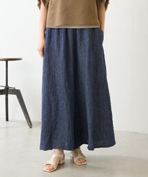リネンデニムサルエルパンツ