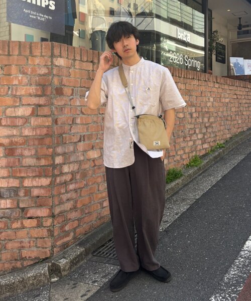 PENNEYS（ぺニーズ）の「【UNISEX】【FOX別注】スクエアナイロンサコッシュ（ショルダーバッグ・メンズ・ベージュ/カーキ/ブラック・ONE SIZE）」の9枚目の写真
