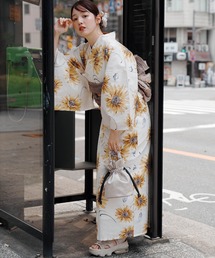 セール】nuance line lotus yukata / ニュアンスラインロウタスユカタ