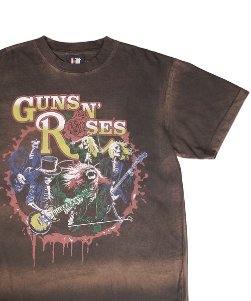 giant Vintage(ジャイアントヴィンテージ)の「【GIANT01】【Giant Vintage/ジャイアント ヴィンテージ】GUN N' ROSES GNR SKELETONS LIVE SCREEN PRINT OVERSIZED BOX SILHOUETTE T-SHIRTS(Tシャツ/カットソー・メンズ・ブラウン系その他・LARGE/MEDIUM/SMALL/X-LARGE)」の1枚目の写真