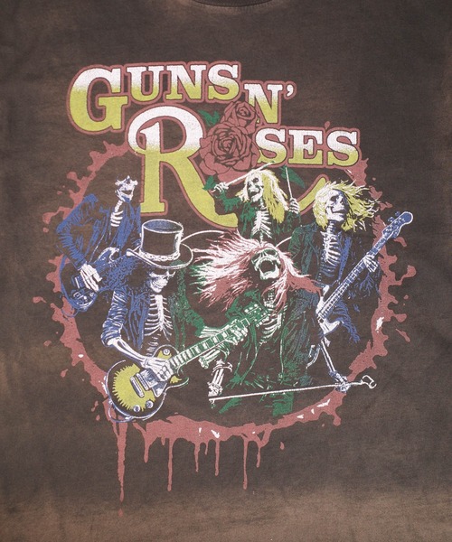 giant Vintage(ジャイアントヴィンテージ)の「【GIANT01】【Giant Vintage/ジャイアント ヴィンテージ】GUN N' ROSES GNR SKELETONS LIVE SCREEN PRINT OVERSIZED BOX SILHOUETTE T-SHIRTS(Tシャツ/カットソー・メンズ・ブラウン系その他・LARGE/MEDIUM/SMALL/X-LARGE)」の7枚目の写真