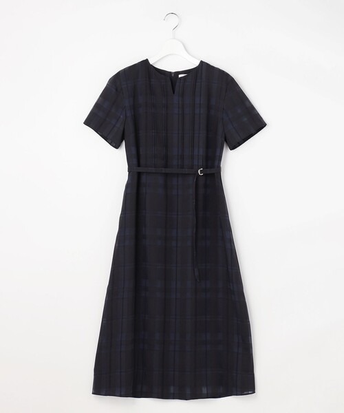 J.PRESS(ジェイプレス)の「シャドーチェック ワンピース(ワンピース・レディース・ダークブラウン系3/ネイビー系・11/9)」の8枚目の写真