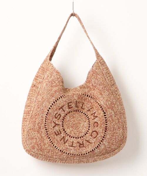 STELLA McCARTNEY(ステラマッカートニー)の「Logo Large Crochet Raffia Hobo Bag / ロゴ ラフィア クロシェ ラージ ホーボーバッグ(トートバッグ・レディース・ナチュラル・ONE SIZE)」の1枚目の写真
