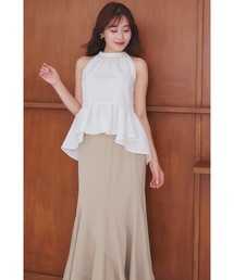 herlipto リボントップス Her lip to ブラウス シャツ Pleated Chiffon Ribbon Top レディース