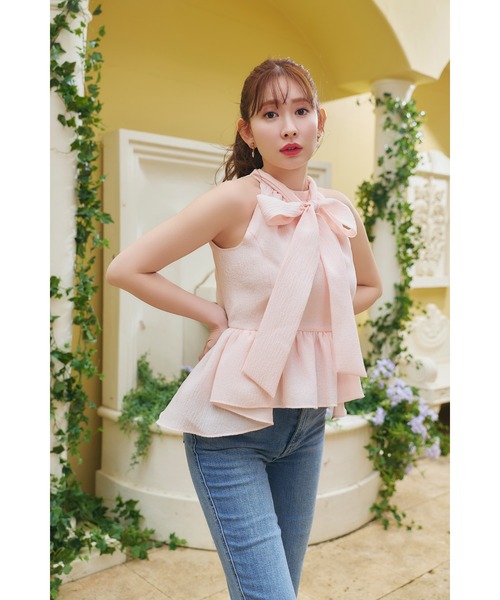Mila Bow Peplum Blouse（シャツ/ブラウス）｜Her lip to（ハーリップ
