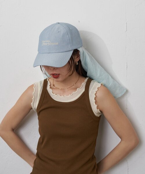 CIAOPANIC TYPY(チャオパニックティピー)の「:【日焼け防止!】シアーシェード付きロゴキャップ(ハット・レディース・ブラック/サックスブルー/グレー系その他・ONE SIZE)」の14枚目の写真
