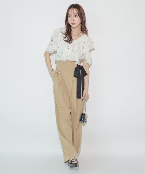 Mystrada（マイストラーダ）の「サイドリボンパンツ（その他パンツ・レディース・オフホワイト/キャメル・34/36/38）」の8枚目の写真