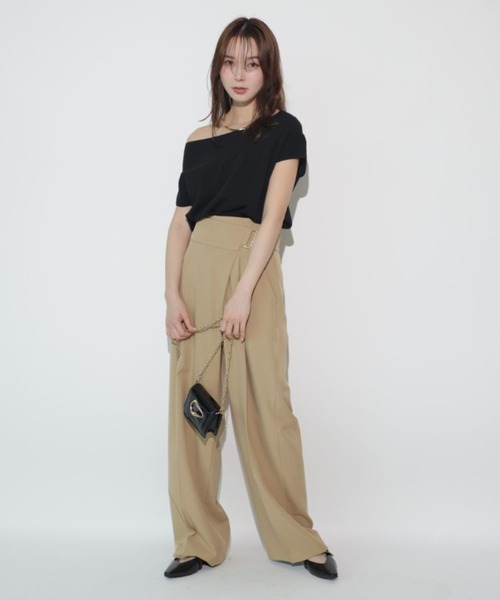 Mystrada（マイストラーダ）の「サイドリボンパンツ（その他パンツ・レディース・オフホワイト/キャメル・34/36/38）」の5枚目の写真