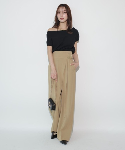 Mystrada（マイストラーダ）の「サイドリボンパンツ（その他パンツ・レディース・オフホワイト/キャメル・34/36/38）」の6枚目の写真