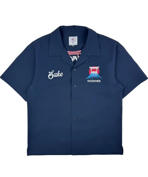CORPUS TOKYO(コーパス トーキョー)の「【YOIDORE/酔いどれ】酔い猫JAPAN 半袖シャツ(シャツ/ブラウス・メンズ・ブラック/ネイビー/グレー・M/L/XL)」の8枚目の写真