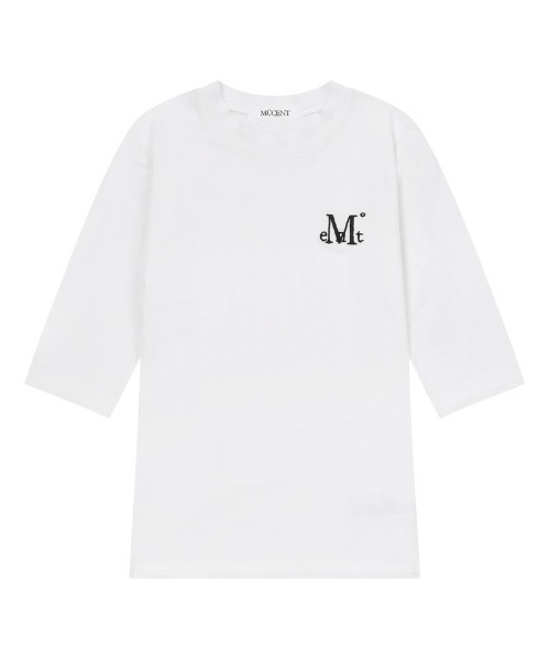 MUCENT（ムセント）の「◇MUCENT◇ブランド直輸入正規品/セリオン シグネチャー ロゴ スリーブ T SERION SIGNATURE LOGO SLEEVE T（Tシャツ/カットソー・レディース・グレー/ホワイト/ブラック・FREE）」の5枚目の写真