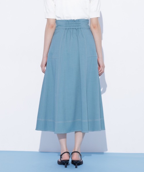 JILL by JILL STUART（ジルバイジルスチュアート）の「バイカラーステッチスカート（スカート・レディース・グレー/ライトグリーン/ネイビー・MEDIUM/SMALL）」の19枚目の写真