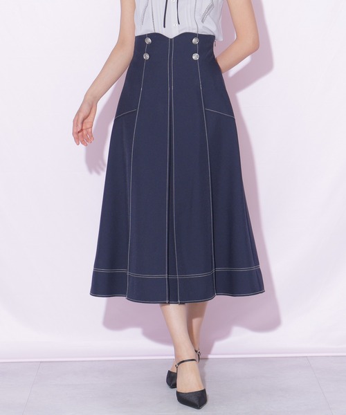 JILL by JILL STUART（ジルバイジルスチュアート）の「バイカラーステッチスカート（スカート・レディース・グレー/ライトグリーン/ネイビー・MEDIUM/SMALL）」の22枚目の写真