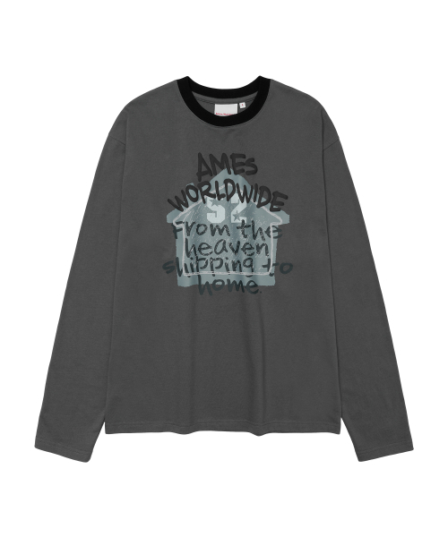 AMESWORLDWIDE(アメスワールドワイド)の「HOMEBOUND LS TEE CHARCOAL(Tシャツ/カットソー・レディース・その他・SMALL/MEDIUM/LARGE)」の1枚目の写真