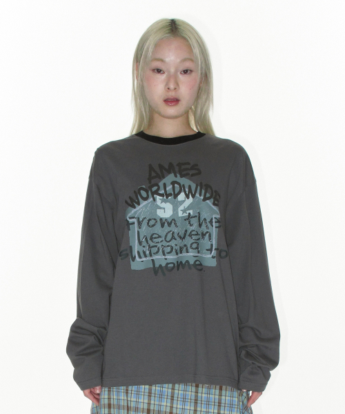 AMESWORLDWIDE(アメスワールドワイド)の「HOMEBOUND LS TEE CHARCOAL(Tシャツ/カットソー・レディース・その他・SMALL/MEDIUM/LARGE)」の2枚目の写真