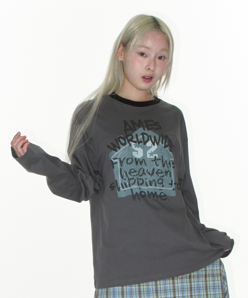 AMESWORLDWIDE(アメスワールドワイド)の「HOMEBOUND LS TEE CHARCOAL(Tシャツ/カットソー・レディース・その他・SMALL/MEDIUM/LARGE)」の6枚目の写真
