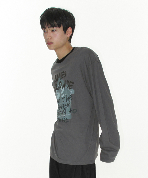 AMESWORLDWIDE(アメスワールドワイド)の「HOMEBOUND LS TEE CHARCOAL(Tシャツ/カットソー・レディース・その他・SMALL/MEDIUM/LARGE)」の7枚目の写真