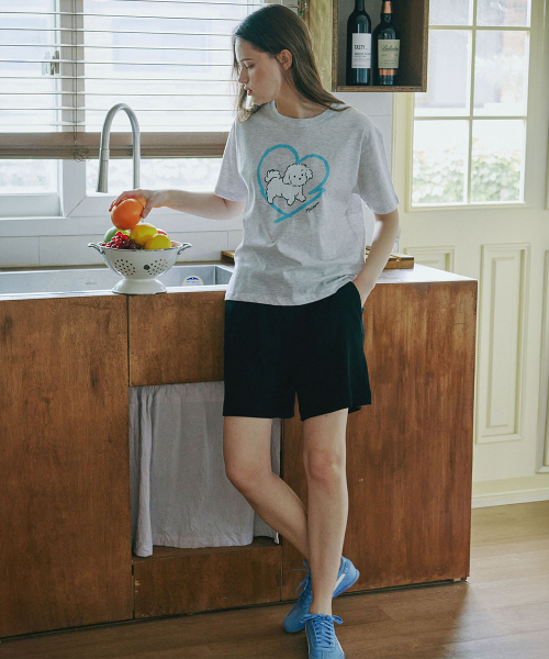 MALOUPE(マロップ)の「5220 パピーグラフィックTシャツ (ライトグレー)(Tシャツ/カットソー・レディース・ライトグレー・FREE)」の8枚目の写真