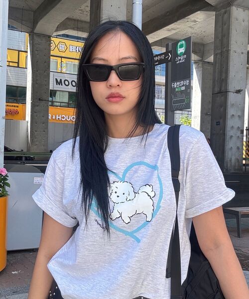 MALOUPE(マロップ)の「5220 パピーグラフィックTシャツ (ライトグレー)(Tシャツ/カットソー・レディース・ライトグレー・FREE)」の10枚目の写真