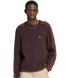 adidas 3 STRIPES FLUFFY KNIT CREW / アディダス 3 ストライプス フラッフィー ニット クルー