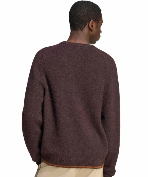 adidas(アディダス)の「adidas 3 STRIPES FLUFFY KNIT CREW / アディダス 3 ストライプス フラッフィー ニット クルー(ニット/セーター・メンズ・ブラウン・S/M/L/XL/XXL)」の8枚目の写真