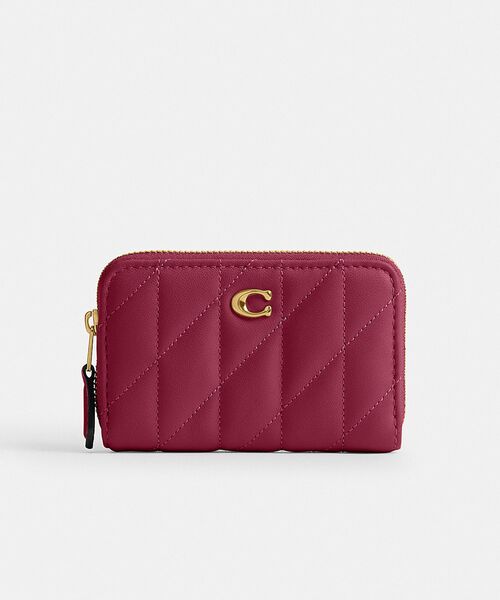 ☆未使用☆COACH スモール ジップ カード ケース・ピロー キルティング スモール ジップ アラウンド カード ケース・ピロー キルティング
