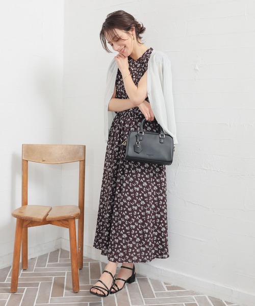 GLACIER lusso(グラシアルッソ)の「花柄ピンタックワンピース(ワンピース・レディース・グリーン系その他2/レッド系その他2/ブラック系その他2・M/LL/S/L)」の18枚目の写真