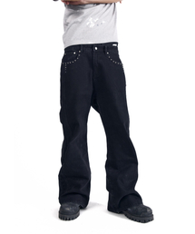 Dirty Gradation Denim Pants (Gray)（デニムパンツ）｜AAKAM