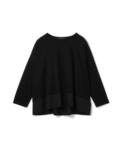 ketty(ケティ)の「【機能するミニマル服】異素材プルオーバー(Tシャツ/カットソー・レディース・ブラック/ネイビー・M)」の4枚目の写真