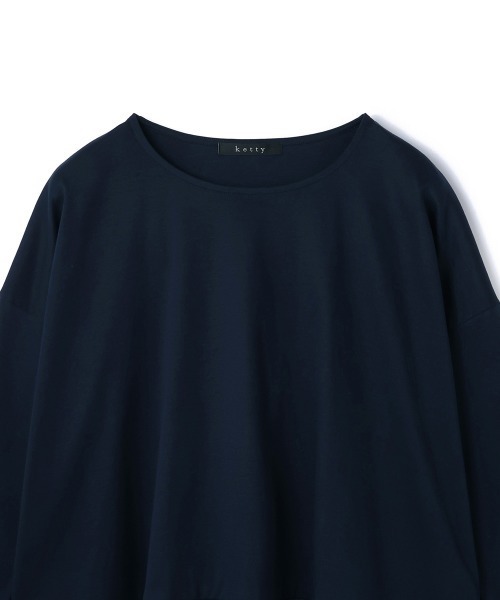 ketty(ケティ)の「【機能するミニマル服】異素材プルオーバー(Tシャツ/カットソー・レディース・ブラック/ネイビー・M)」の7枚目の写真
