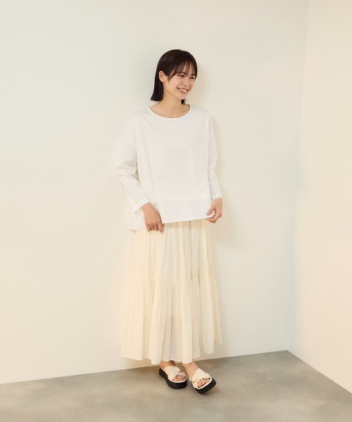 ketty(ケティ)の「【機能するミニマル服】異素材プルオーバー(Tシャツ/カットソー・レディース・ブラック/ネイビー・M)」の10枚目の写真