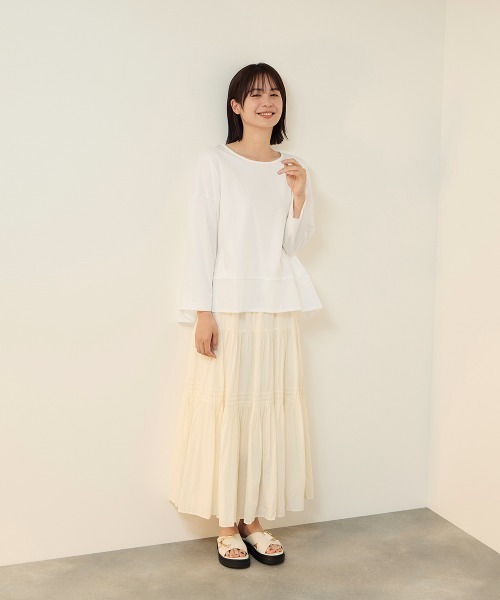 ketty(ケティ)の「【機能するミニマル服】異素材プルオーバー(Tシャツ/カットソー・レディース・ブラック/ネイビー・M)」の11枚目の写真