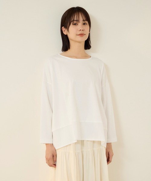 ketty(ケティ)の「【機能するミニマル服】異素材プルオーバー(Tシャツ/カットソー・レディース・ブラック/ネイビー・M)」の12枚目の写真