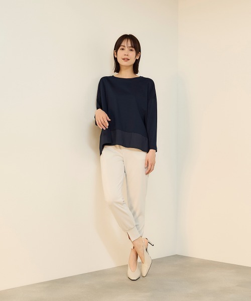 ketty(ケティ)の「【機能するミニマル服】異素材プルオーバー(Tシャツ/カットソー・レディース・ブラック/ネイビー・M)」の14枚目の写真