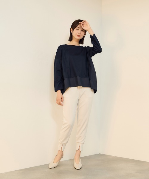 ketty(ケティ)の「【機能するミニマル服】異素材プルオーバー(Tシャツ/カットソー・レディース・ブラック/ネイビー・M)」の15枚目の写真