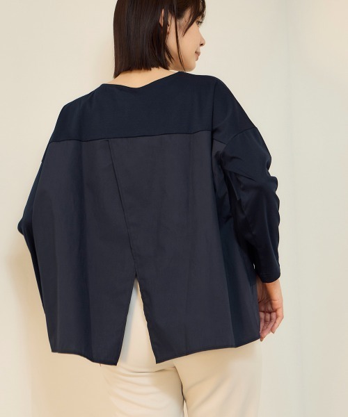 ketty(ケティ)の「【機能するミニマル服】異素材プルオーバー(Tシャツ/カットソー・レディース・ブラック/ネイビー・M)」の16枚目の写真
