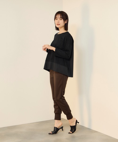 ketty(ケティ)の「【機能するミニマル服】異素材プルオーバー(Tシャツ/カットソー・レディース・ブラック/ネイビー・M)」の18枚目の写真